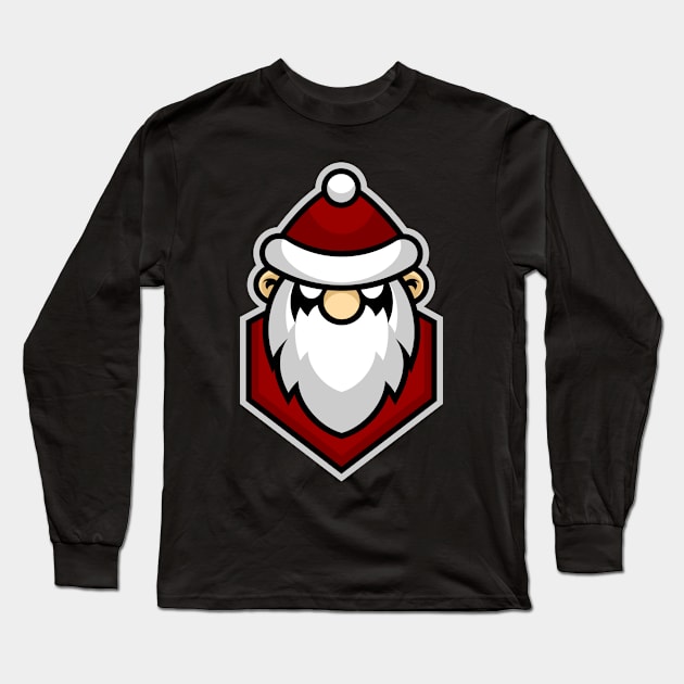 Illustration santa mascot design Long Sleeve T-Shirt by Wawadzgnstuff